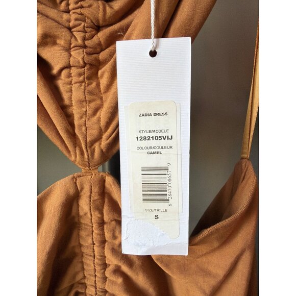 RONNY KOBO Zadia Cut Out Maxi Dress Camel Womens Size Small - Picture 10 of 10